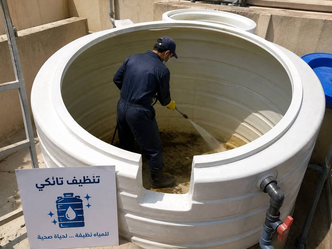 مرحباً زبائن رزاق الكرام
خدمة تنضيف تانكي مياه موقعي نوصلك وانت بلبيت 
خدمة ممتازة بأنسب الاسعار 
للطلب وللاستفسار : ***********
