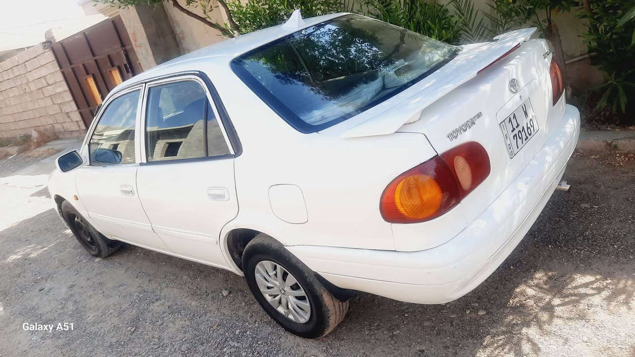 للبيع سيارة Toyota Corolla موديل ٩٩ خليجي
السيارة جاهزة بالكامل

تبريد ممتاز ❄️

تدفئة 🔥

كير ومحرك بحالة جيدة محرك كير حاويه

كهربائيات كاملة

السيارة باسمي تحويل مباشر رقم بغداد

بيها صبغ احزام 

السعر: ٦٥ وبيها مجال بسيط
مكاني صلاح الدين قضاء العلم 

رجاءا الي مايعجبه السعر يصلي على النبي محمد


**إذا كنت صاحب هذا الإعلان وتريد حذفه لأي سبب، رجاءا أرسل رسالة إلى الدعم الفني**