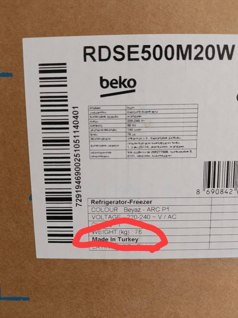 ثلاجة شركة( beko /بيكو ) صنع تركي اصلي درجة اولى  (20 قدم) للاستفسار مراسلة الصفحة او الاتصال ع رقم ***********
