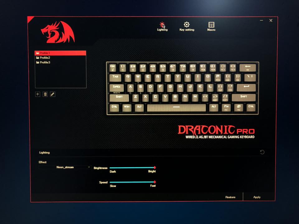 كيبورد ريدراغون K530RGB pro 60%
Redragon K530RGB Pro 60%

كيبورد گيمينگ كلش ممتاز نظافة فول استخدام شخصي ما بيه اي كسر او خلل،نوع السويچ قهوائي، يجي ويا كامل ملحقاته ( اربع ازرار اضافية، قالعة دكم ، و وايره الاصلي) فقط الكارتونة غير متوفرة 
عده برنامج خاص لتغير الازرار 
السعر خمسين و بي مجال ، يوجد توصيل


**إذا كنت صاحب هذا الإعلان وتريد حذفه لأي سبب، رجاءا أرسل رسالة إلى الدعم الفني**