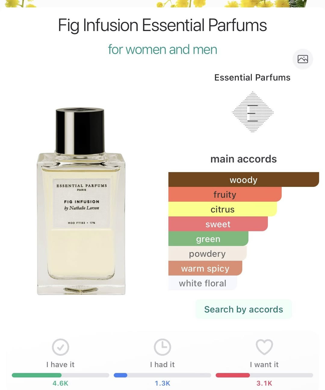 مطلوبات متبقيات
Dior Homme Intense 2025 اصدار حديث حجم ٥٠ مل 
Fig Infusion Essential Parfums
Solo Per Te Golden Judi


**إذا كنت صاحب هذا الإعلان وتريد حذفه لأي سبب، رجاءا أرسل رسالة إلى الدعم الفني**