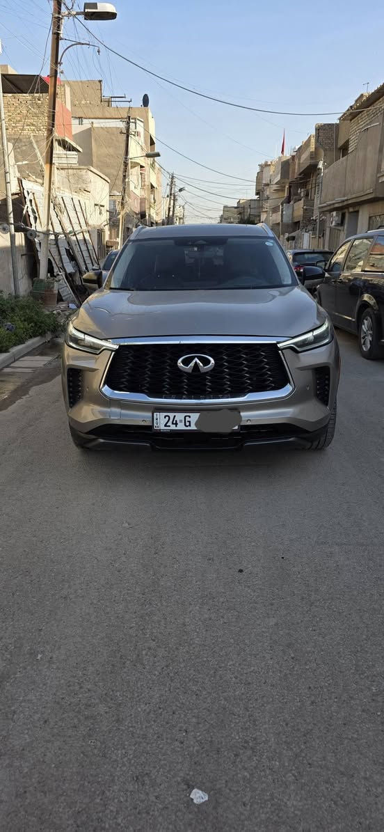 انفنتي QX60 Luxe موديل ٢٠٢٢ للبيع او مراوس
ماشية 103000 كيلو 
كير ومحرك بحالة جيدة جدا
السيارة فول مواصفات 
7راكب 
محرك 6سلندر
٤ انظمة قيادة 
بصمه تشغيل عن البعد 
فتح سقف بانوراما 
كشن جلد كهرباء خزن ذاكرة 
كشنات هيتر حار و بارد 
سكان هيتر حار  
رادار خطوط الشارع 
رادار تفاعلي تحديد مسافة بينك وبين المقابيلك 
رادار صفاح يمين  و يسار 
حساسات امامي خلفي 
خمسه كاميره  
تبريد مركزي ثلاثه مقعد 
لايتات عدسة زينون عالي وناصي بلادي 
والبك لايت LED  
لسبير والعدة كاملة 
صندوق كهرباء 
دبل شاشة
سستم الصوت BOSS 
 كروس سرعة تفاعلي 
من ترجع للخلف المرايات الجانبية  تنزل وقلاب 
سكان كهرباء
داتا شو
بردات بلادي 
بعد بيها هوايه مواصفات
باسمي رقم دهوك تحويل مباشر

***********
***********
