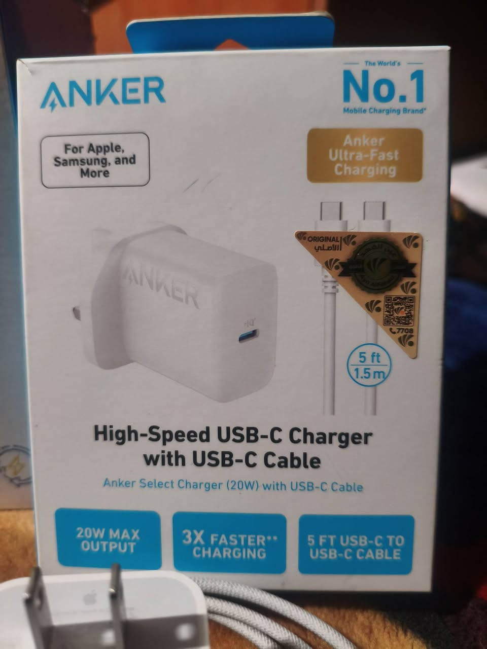 كله اصلي 
شاحنه أنكر كامل مع الكيبل جديد 
راس شحن أنكر جديد 
شاحن ايفون اصلي شرط إذا مو اصلي تأخذه بلاش 
قاعده شحن لاسلكي اصلي شحن سريع تدعم الايفون وكل الأجهزة 
للبيع شلعه وحده ب٦٠ قفل قفل
واتساب ***********
