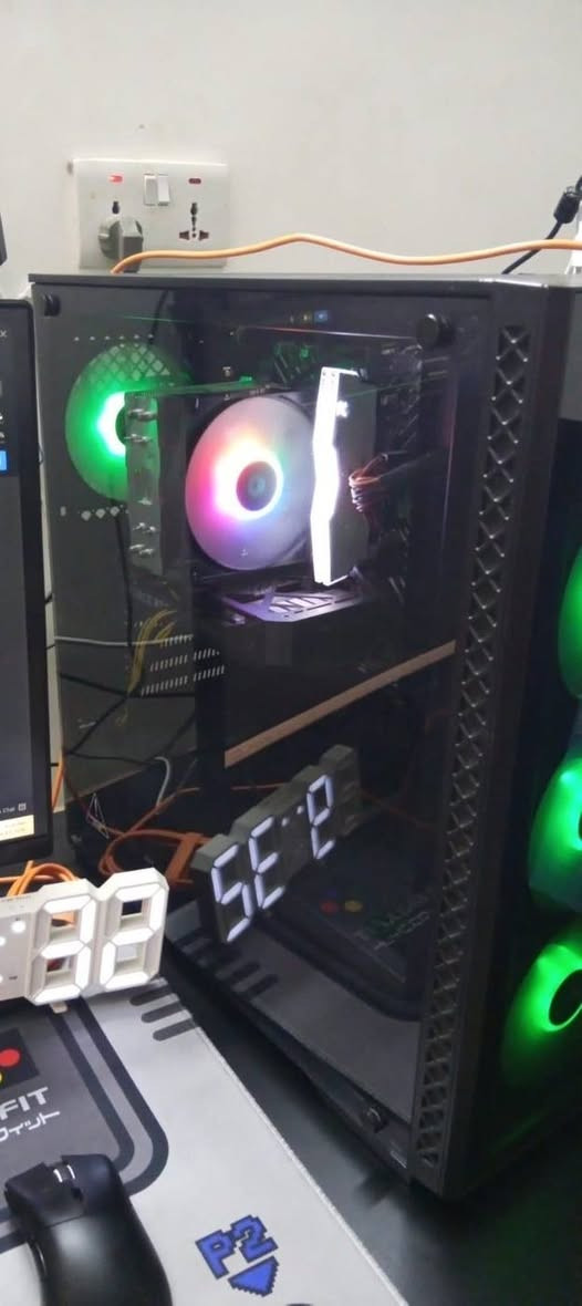 تجميعة بدون كارت شاشه أعلى سعر ابيع
معالج i5 12400f
مذر بورد b660 اسوس 
رامات تيفورس ddr4 2*8 3200 
مبرد هوائي deepcool ag 400
بور سبلاي 700 واط اكستروم
كيس deepcool  matrexx50

Ssd128g
M.2 256g
M.2 512g
Hdd 512g


**إذا كنت صاحب هذا الإعلان وتريد حذفه لأي سبب، رجاءا أرسل رسالة إلى الدعم الفني**