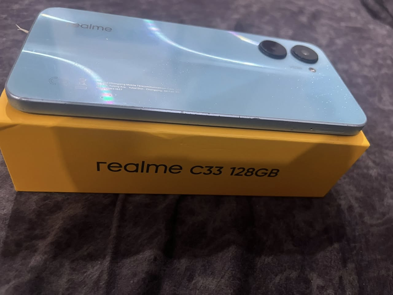 ريلمي c33 للبيع جهاز نظيف ذاكره 128 جهاز مابي اي شي شوفت العين ملحقاته كامله شاحنه كيبل والكارتونه المكان البصره السعر 85 وبي مجال الرقم ***********
