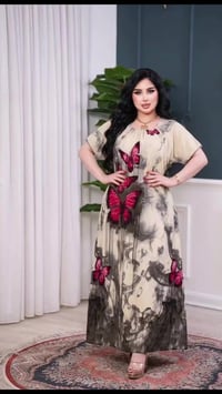 دشداشة نسائي • مارينا الذهب الاصلي • فري سايز لحد ٨٥