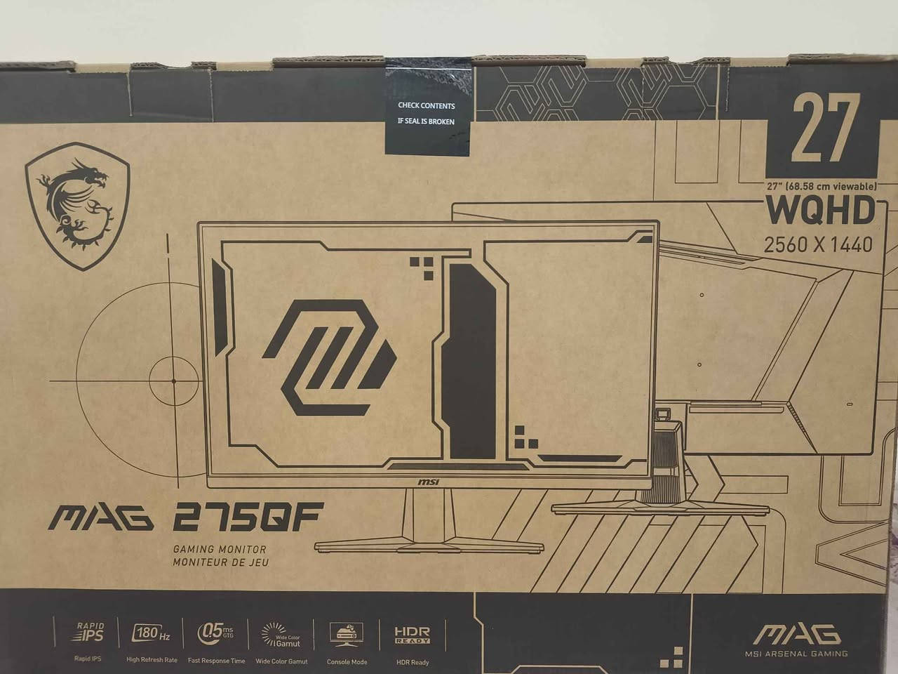 شاشة ألعاب من MSI MAG 275QF 
تتميز بدقة 2K وبسرعة استجابة 0.5 ملي ثانية وبتردد 180HZ وبجودة الوان IPS
مع توصيل مجاني وضمان لمدة ست اشهر من تاريخ الشراء. وهدية بقيمة 25 الف مجانا البصرة, العراق


**إذا كنت صاحب هذا الإعلان وتريد حذفه لأي سبب، رجاءا أرسل رسالة إلى الدعم الفني**
