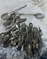 خواشيك وسكاكين قديمات جدا أوربيات مطليات فضه وقطع جميله انتيك قديم الع...