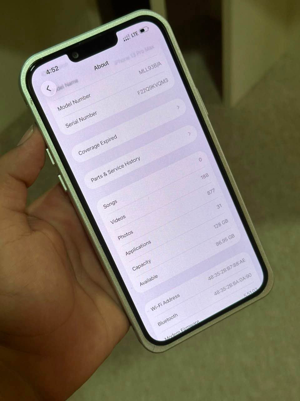 Iphon 13 pro max
128گێگا
شاشەی گۆراوەو.بەعەسلی فەیسی مەزبوت
پاتری 100گۆراوە بە بیلاد 
1سیم ئیسم
کامێرا . 0.5 نایکات 
شازی کامێرا .
هەموو گیانی بەشەرت 
کەڤەری 17 پرۆ ماکس لەسەرە 
370هەزار »« 
سلمانی ئالوو گۆر هەیە لەگەل ئایفۆن ⭐️ السليمانية, العراق


**إذا كنت صاحب هذا الإعلان وتريد حذفه لأي سبب، رجاءا أرسل رسالة إلى الدعم الفني**