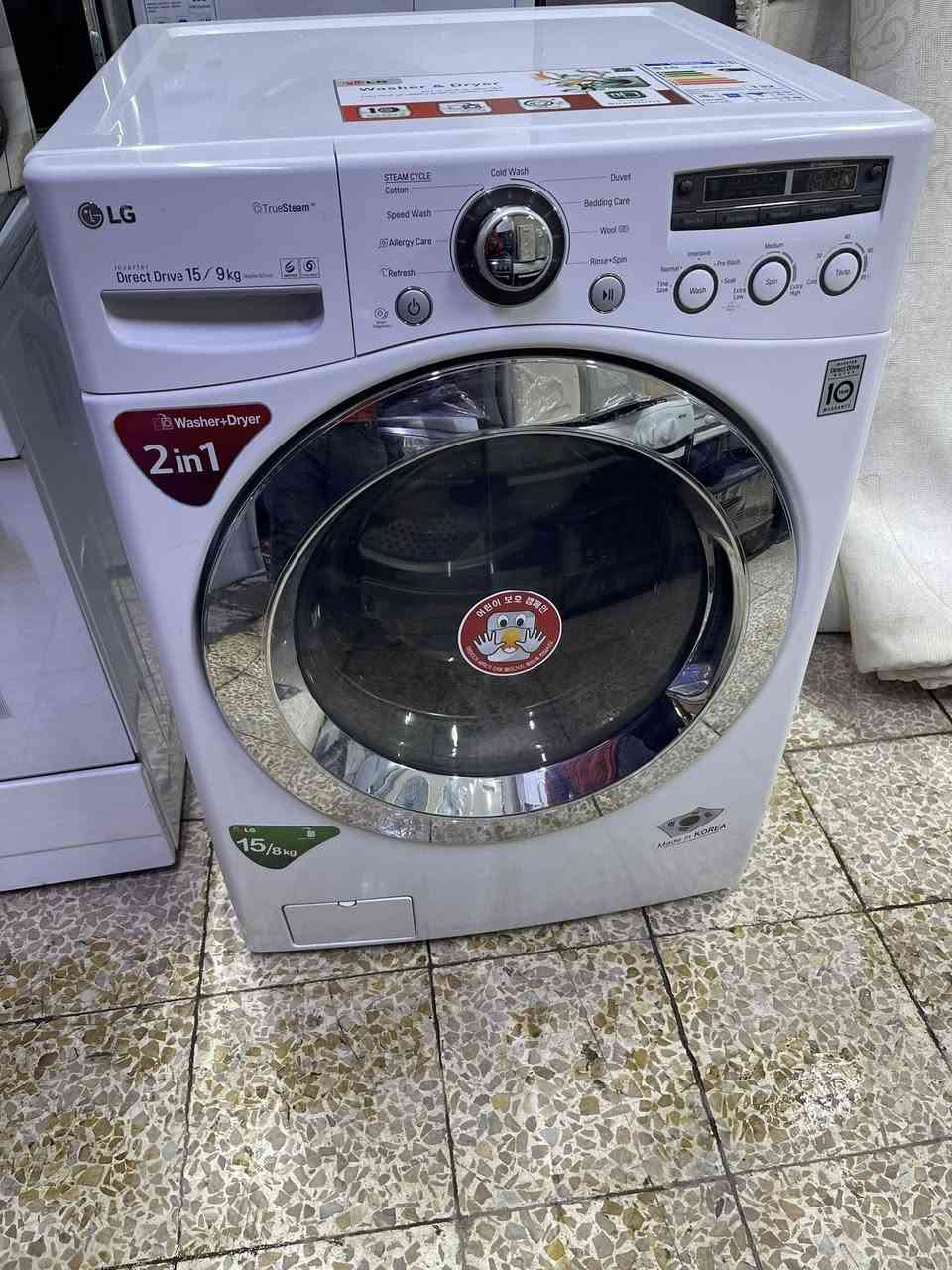 غساله ئوتميتك LGفول موصفات بخار(مكوى)بي 15كيلو فول موصفات نظيف100%100بشرط شغل بشرط بلادي ممصلح شركه بعد صناعه كوريا لاصلي اي ستفسر عل***********وتساب
