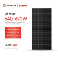 يتوفر بيع بالجملة ألواح لونجي HI-MO-X10 640-670 W  سارع بالحجز قبل نفا...