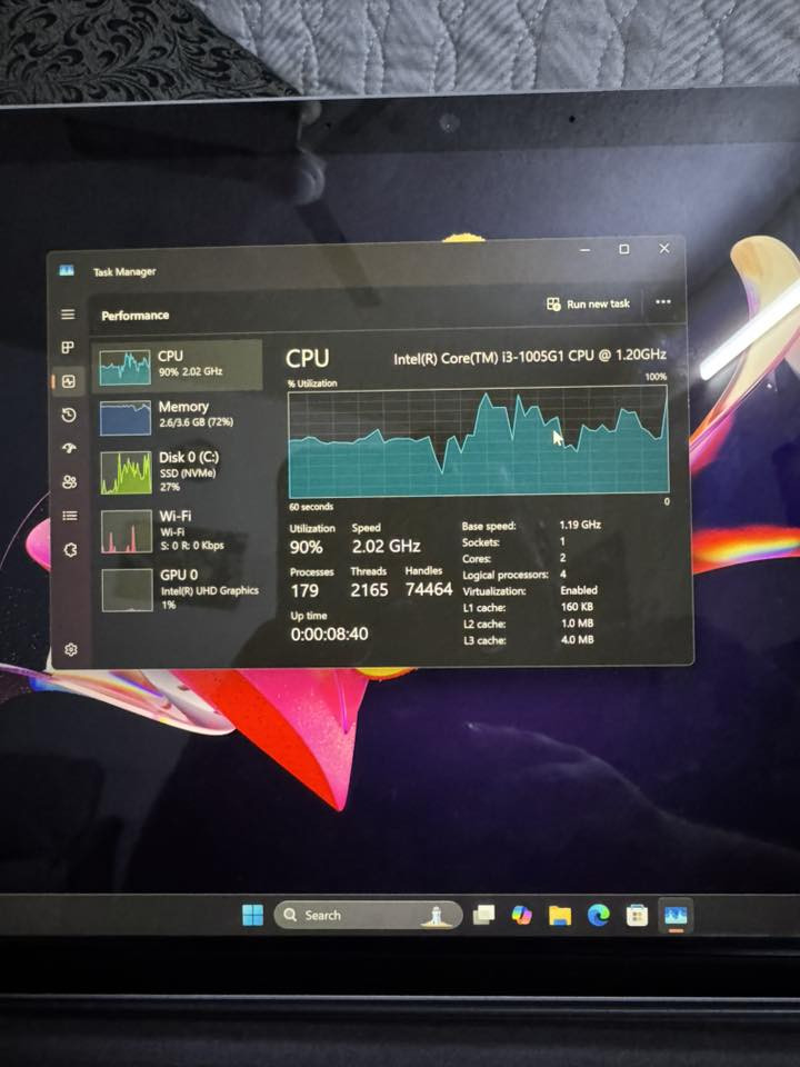 Microsoft surface pro 1886
Intel(R) Core(TM) i3-1005G1 CPU @ 1.20GHz
Memory 4G
SSD Nvme 128GB
Intel(R) UHD Graphics 
الملحقات كيبورد بلوتوث وشاحنة type c وجنطة 
السعر 360 الف


**إذا كنت صاحب هذا الإعلان وتريد حذفه لأي سبب، رجاءا أرسل رسالة إلى الدعم الفني**