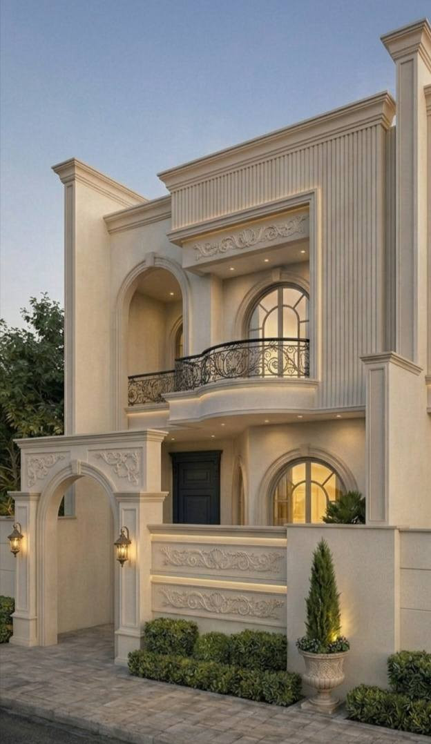 نقدم لكم نموذجاً استثنائياً يستغل المساحات الطولية بذكاء، مع واجهة تجمع بين فخامة الفن الكلاسيكي وجمال العمارة الحديثة.
​📐 تفاصيل المخطط الأرضي (مساحة 6.5م × 25م):
​تم تصميم الطابق الأرضي لضمان الخصوصية والراحة:
​المدخل: كراج واسع يؤدي إلى استقبال مستقل.
​منطقة الضيوف: غرفة استقبال (Reception) واسعة مع مدخل خاص.
​القلب النابض: "هول" مركزي واسع يربط أجزاء المنزل.
​الخدمات: مطبخ نظامي، حمام، وغرفة نوم هادئة في نهاية المخطط.
​التهوية: منور جانبي لضمان دخول الضوء الطبيعي والهواء.
​🏛️ الواجهة الخارجية:
​تصميم نيوكلاسيك (Neoclassic) يبرز فيه استخدام الأقواس والزخارف الجبسية الراقية.
​توزيع متناسق للإضاءة الليلية مع شرفات (بلكونات) بتفاصيل حديد مشغول (Ferforjé) تضفي لمسة ملكية.
​ألوان هادئة (Beige) تعطي شعوراً بالاتساع والرقي.
​✨ التصميم بواسطة المهندس: أسامة الفهداوي
📞 للتواصل والاستفسار: ***********
​#تصميم_معماري #خارطة_بيت #ديكور_خارجي #عمارة #بناء #واجهات_مودرن
#Trending #Viral #ModernHome #InstaGood #DreamHome #ArchitectureLovers #InteriorDesignالمتابعين

​⚠️ تنبيه هام جداً بخصوص التنفيذ:
عزيزي المتابع، لضمان نجاح هذا التصميم على أرض الواقع، نود التأكيد على أن القياسات الدقيقة والنهائية محفوظة لدى المصمم 
​إن أي محاولة للاجتهاد الشخصي بإضافة قياسات مجهولة أو تغيير الأبعاد قد تؤدي إلى أخطاء إنشائية ومعمارية فادحة (مثل ضيق الممرات، سوء التهوية، أو مشاكل في السلالم)، وهو ما وقع فيه الكثيرون للأسف. الالتزام بالمخطط الأصلي من المصمم هو ضمانك لبيت آمن وجميل.
