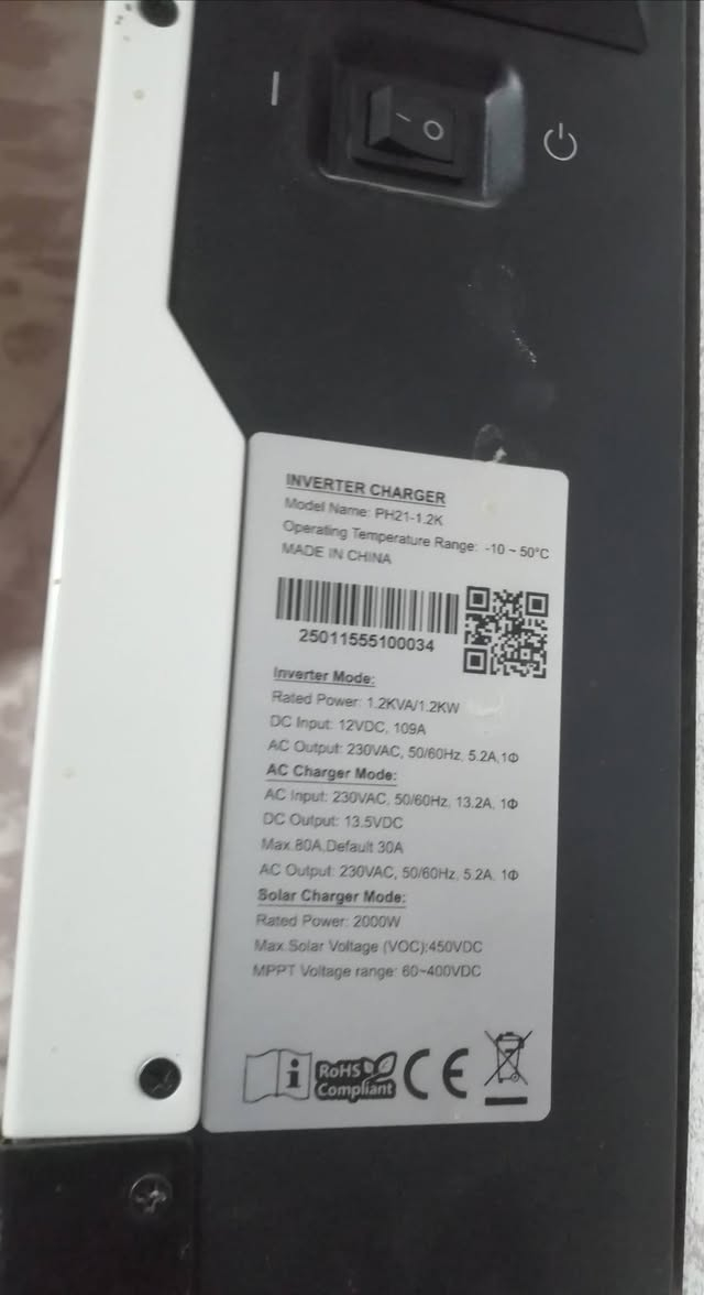 السلام عليكم بطارية وانفيرتر عاكس طاقة شمسيه بدون الواح نظيفات بيهن ظمان بعدهن بظمان الشركة حجم البطارية 2او نص كيلو 200امبير والنفيرتر حجم 2 كيلو 5 امبير مكاني نجف ناحية الحرية اتصل ع الرقم ***********
