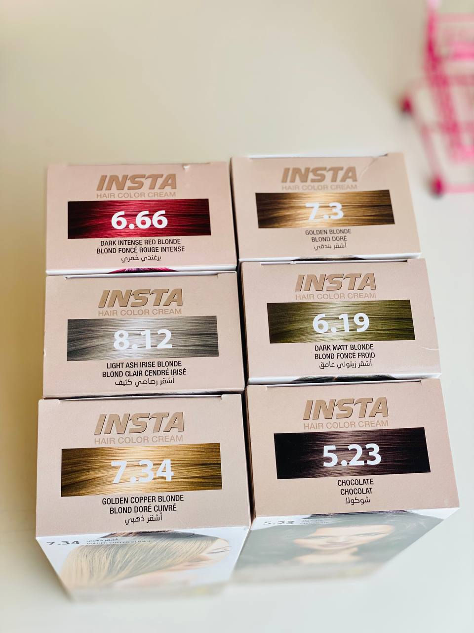 توفر اصباغ الشعر من شركه INSTA الإيطالية 🇮🇹
الباكيت يحتوي على بلسم + شامبو + صبغة + اوكسجين +كفوف

صبغة دائمة مغذية بالكيراتين والكولاجين
تغطية مثالية للشيب 
ألوان ثابتة ولمعان طبيعي 
علبة تكفي استعمالين (2×Applications)

توفرت ب 6 الوان 😍

1.اشقر بندقي
2.اشقر ذهبي
3.شوكولاتة
4.اشقر رصاصي كثيف
5.اشقر زيتوني غامق
6.برغندي خمري

#للجميع


**إذا كنت صاحب هذا الإعلان وتريد حذفه لأي سبب، رجاءا أرسل رسالة إلى الدعم الفني**