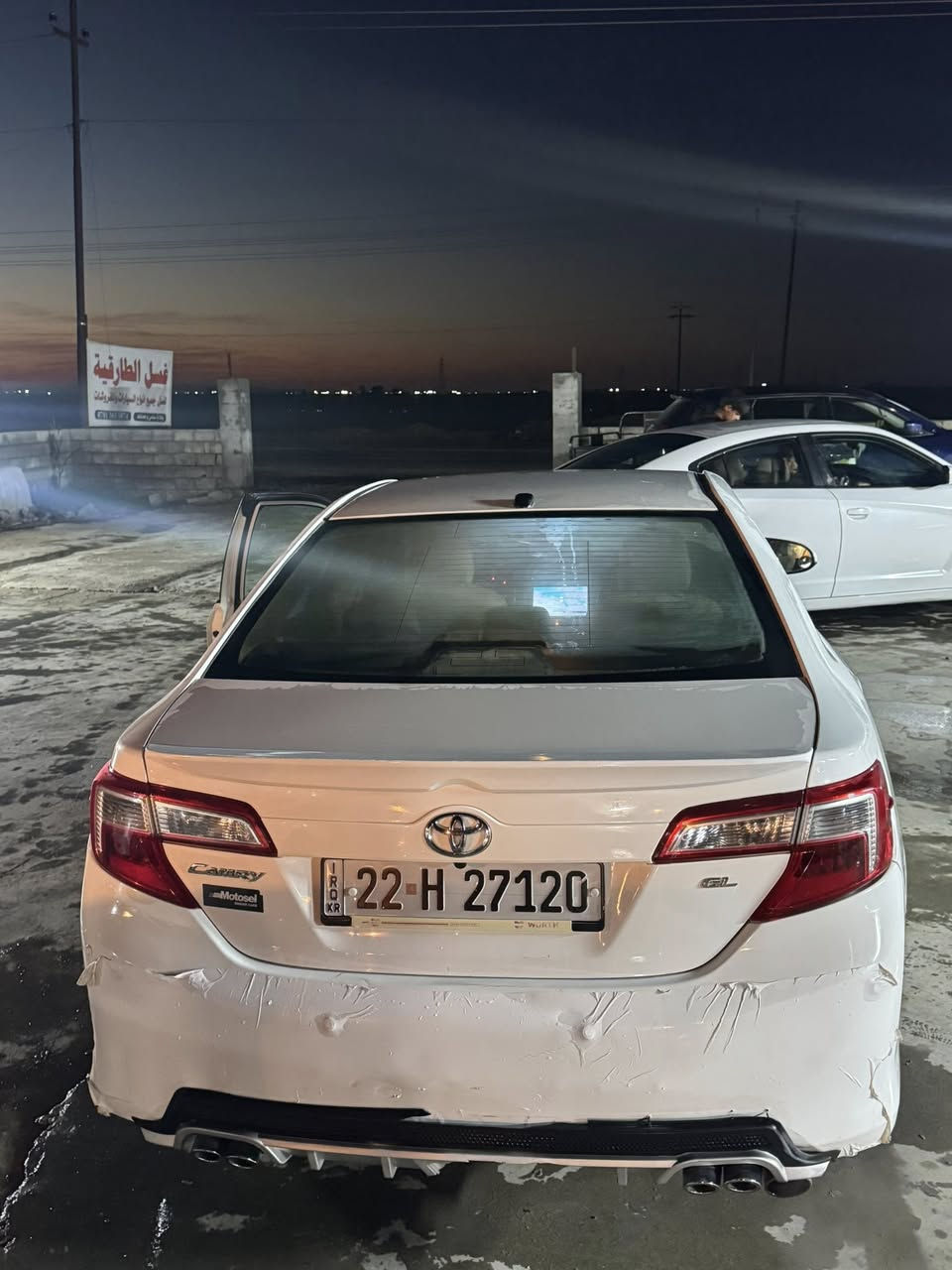 كامري ٢٠١٢ مواصفات LE خليجي 
رقم اربيل دولي باسمي 
 كلين  
محرك ٢٥٠٠ 
تبريد قطعتين 
منضومة زنون ١٣٠ $
واتساب ***********. 
مكان السياره كركوك 
السعر ١٥٢ بيه مجال
