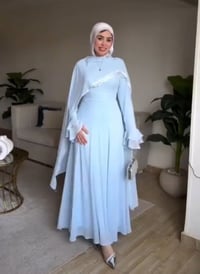 شيفون تركي • مع شال • ون سايز ل٨٥ك