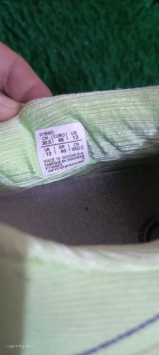 a.asIcs.ازكس👟
قياس 48.
طول القدم .30,5
منشأ اندونيسيا 
باله اورجنال يوجد توصيل جميع المحافظات 🚛 
للتواصل ومعرفة السعر راسل او اتصل 
***********
