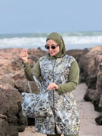 بوركيني طويل • ٤ قطع • فولار