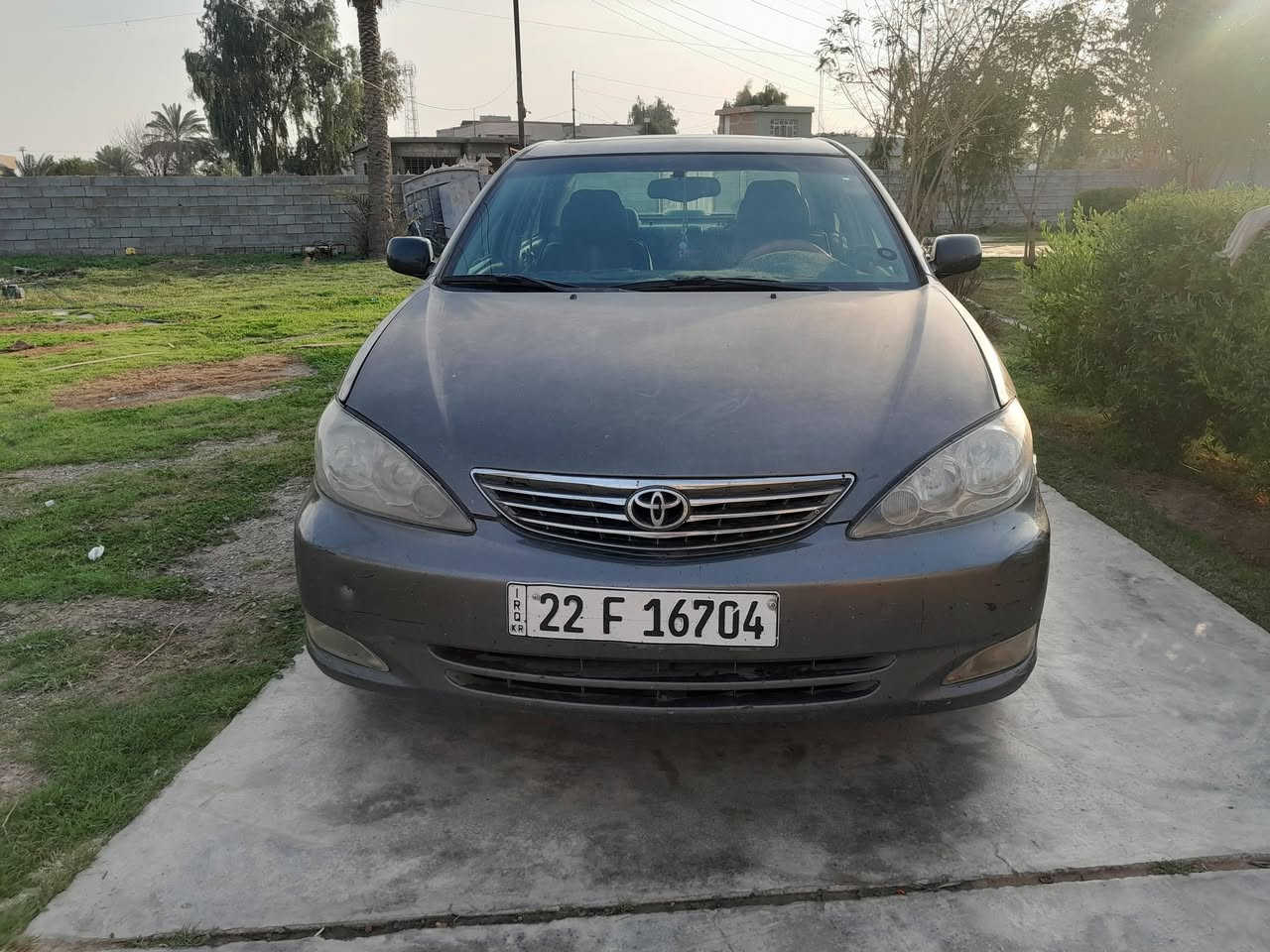 كامري وارد أمريكي موديل 2004 \ \\\\ 6 سلندر  كير محرك شرط لا تنقيص ولا تبخير ... تبريد تدفئه رقم دولي اربيل سنويه إلى 29 تحويل مباشر .. .. السياره اخذتها بيها بنيد صبغ فقط وحاليا عندي جاملق أمامي عكس السايق بارد .. السياره خير من الله .. السعر 95 مجال قليل  ..مكان السياره صلاح الدين قضاء بلد ناحيه يثرب  .. ***********

