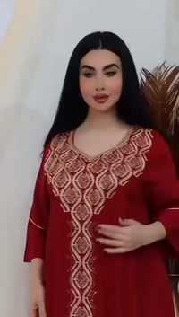 دشداشة كشمير • تطريز ستراس • مقاسات 2XL-5XL