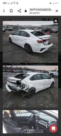 كيا فورتي للبيع جيتي لاين موديل  21  بدون  ايرباك بدون صبغ حادث خلفي ب...