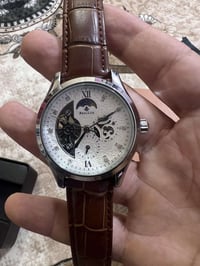 ساعة اوتماتيك • سير جلد طبيعي • تكويك