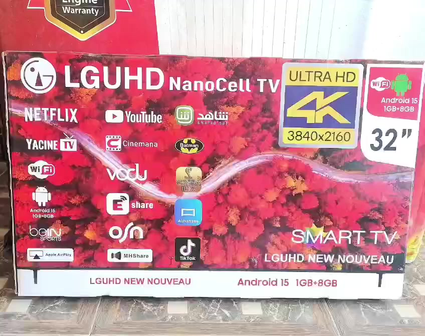 السلام عليكم
زبائنه الاعزاء
تم بحمدالله
#وصول 
 #شاسات

تتوفرالدينا
شاشات. ال جي 

سمارت  🛜
فور كي.  4K 
الاحجام
32
43
50
55
#أطلبها الان #بجودة فائقة الوضوح
  #أبورضا للأجهزة أبورضا للأجهزة الكهربائية


**إذا كنت صاحب هذا الإعلان وتريد حذفه لأي سبب، رجاءا أرسل رسالة إلى الدعم الفني**