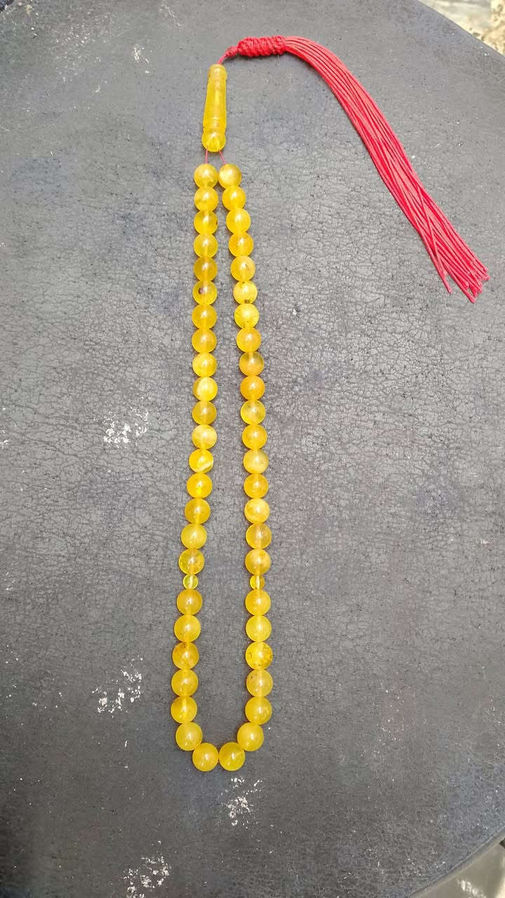 سلام عليكم البيع سبحه كهرب بولوني حر شاهد استندر الوزن 30غرام عدد48خرزه ابيها نمش سعر80الف وبيها مجال رقم الهاتف ‏‪***********‬‏ المكان بغداد
