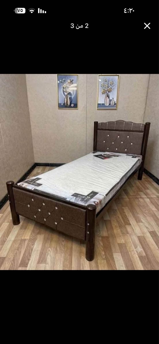 🛏️ سرير نفر واحد أصلي إيراني 

النوع: سرير فردي (نفر واحد)

المنشأ: صناعة إيرانية أصلية

الخامة: غالبًا مصنوع من الخشب الطبيعي أو المعدن المطلي عالي الجودة

الجودة: عالية التحمل – يتميز بالمتانة وطول العمر

التصميم: عملي وبسيط – يناسب غرف النوم الصغيرة أو الاستخدام في الشقق أو السكن الطلابي

الراحة: يوفر دعماً جيداً للفراش والظهر

القياس التقريبي: 90 × 190 سم (قد يختلف حسب الموديل)
السعر 90 الف توصيل داخل كربلاء فقط توصيل سريع جدا لحجز الاتصال على الرقم التالي 
*********** كربلاء, العراق
