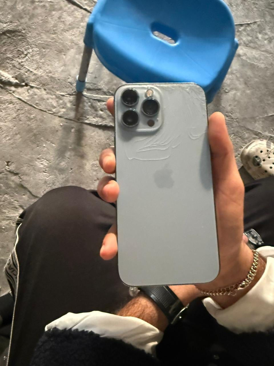 السلام عليكم ايفون ١٣ برو ماكس ٢٥٦ بطاريه مبدله اصليه وقيع مبدله غراض تفصيخ اصلي + شاشه بيها فطر ممبين والضهر بي فطور مثل ما موضح بصور رايده ب ٤٥٠ وبي مجال قليل كلش حك الجية مكاني كرخ كاظمية 
***********
