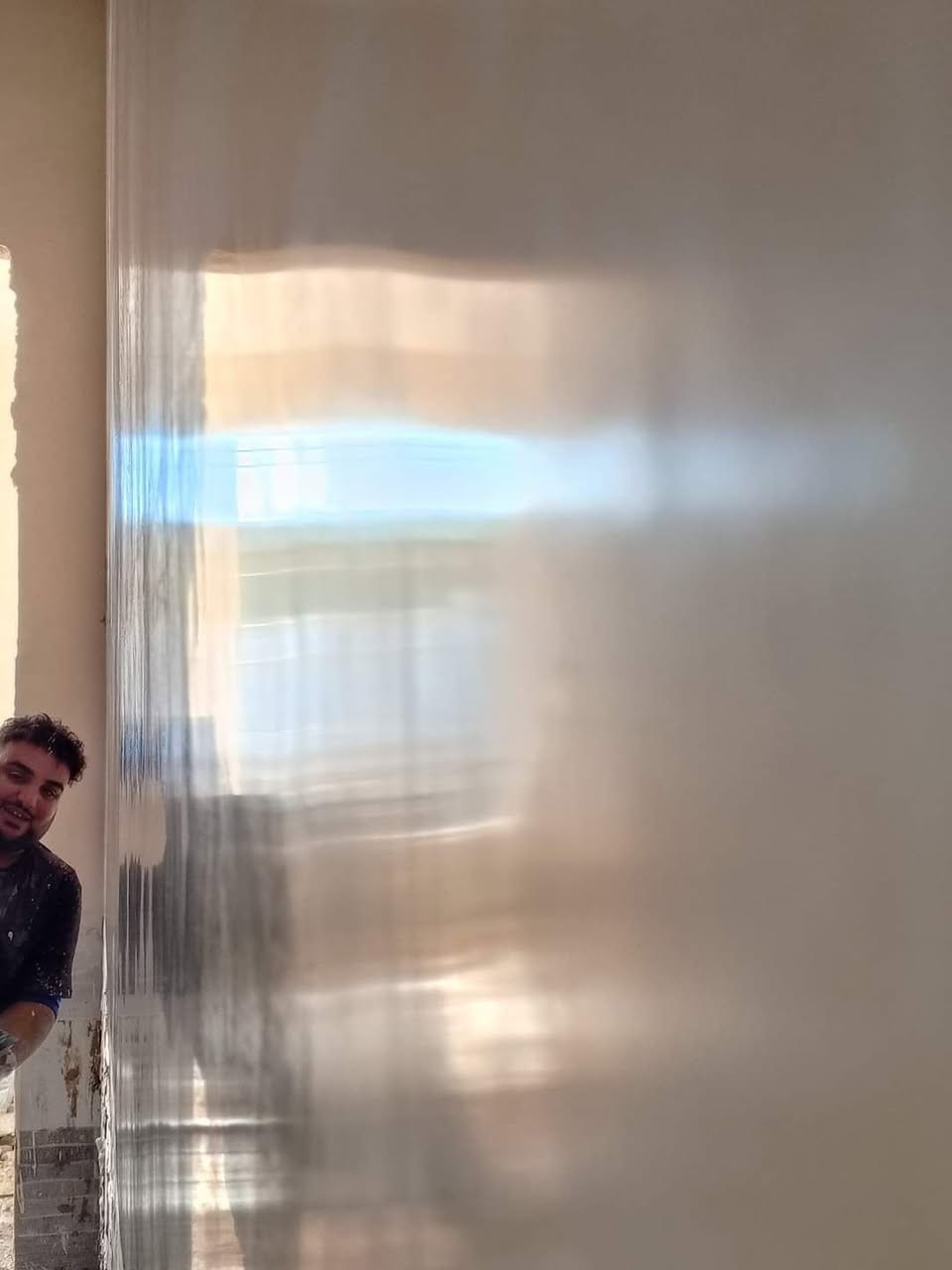 هاذه جزه من عملي جص وبورك ولبخ خارجي المتر اربعه ستفسار عل رقم  ***********
