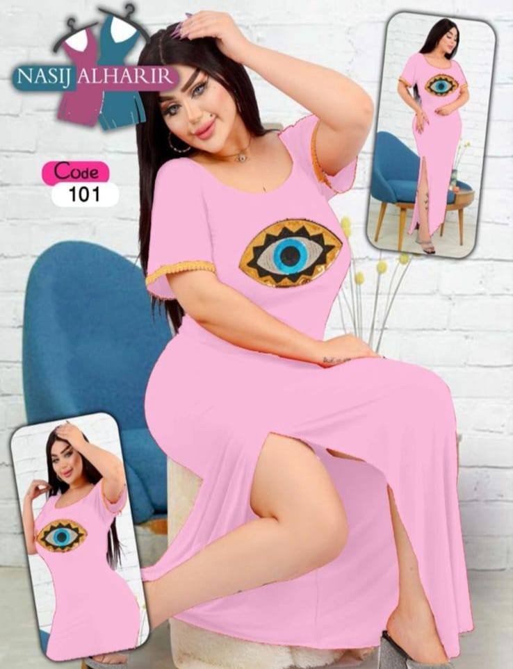 لـ موسم الصيف او للنوم 
دشداشه نسائيه تركي خامتها تجنن مريحه بالبس 
سعرها 9 الف الرقم ***********
