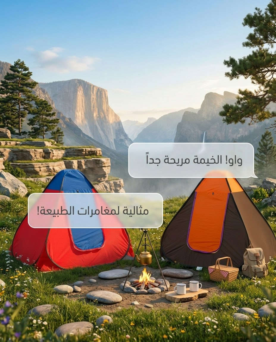 خيمة تخييم سريعة الفتح - خفيفة، عملية، وجاهزة لأي مغامرة تحميك من الشمس والرياح وتركب خلال ثوان بدون تعقيد يوجد توصيل كافة محافظات العراق 📦🚛 للحجز والاستفسار راسل الصفحة 📞*********** 📞***********
