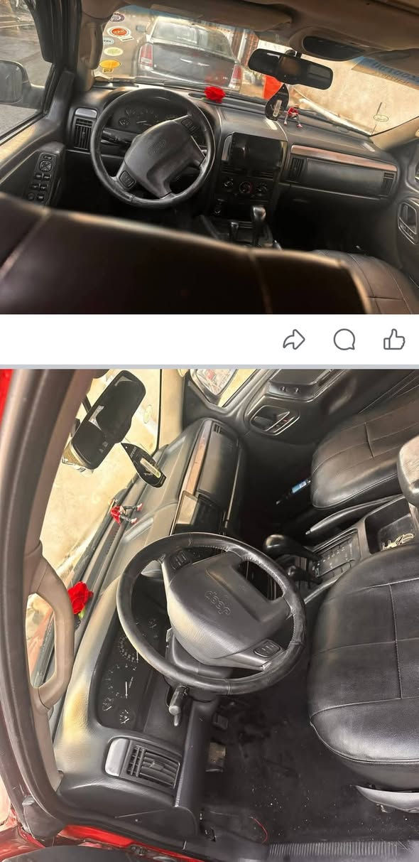 السلام عليكم جيب شيروكي ٢٠٠٢
رقم انكليزي سليمانيه مكينه وكير بلادي بس المكينه بيهة صوت بطاله وما يأثر على المكينه لوكير يشتغل بس لاغينه
سياره نضيفه بدون خياس تخم تاير جديد صدر ٨٠ / 
تدفئة شغال تبريد نقص بس غاز كشنات كهربائي تدفئة تبريد  شاشه كامرة بلاديه بس راعيها يريد تحويل شرط السعر ٦٠ وبيهة مجال
مكاني بغداد المعامل    هاتف.     ***********
