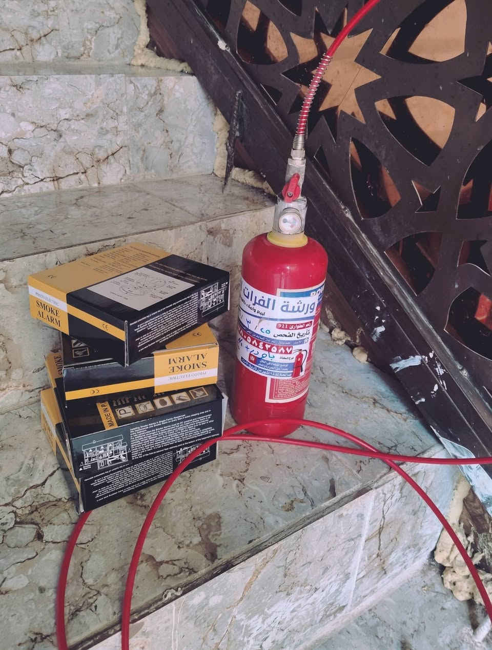 السلام عليكم متابعينا ... 🧑‍🚒🧑‍🚒
تم تجهيز بعدد من مطافي الحريق ومتحسسات الانذار الدخاني 🧑‍🔧#لقاعة_دنيا الواقعةفي منطقة بني داهر في قضاء حديثةوتم نشرها من قبلنا بحسب 
تعليمات مديرية الدفاع المدني
عنوان الورشة 🏠  الانبار _ حديثة _ سايدين الحي العسكري 
                 مقابل كماليات تيسير للسيارات 
                 الهاتف//☎️ *********** 
-----------------------------------------------------------------------------
#ورشة_الفرات_الأعلى 
#مديريةالدفاع_المدني 
#قضاء_حديثة
