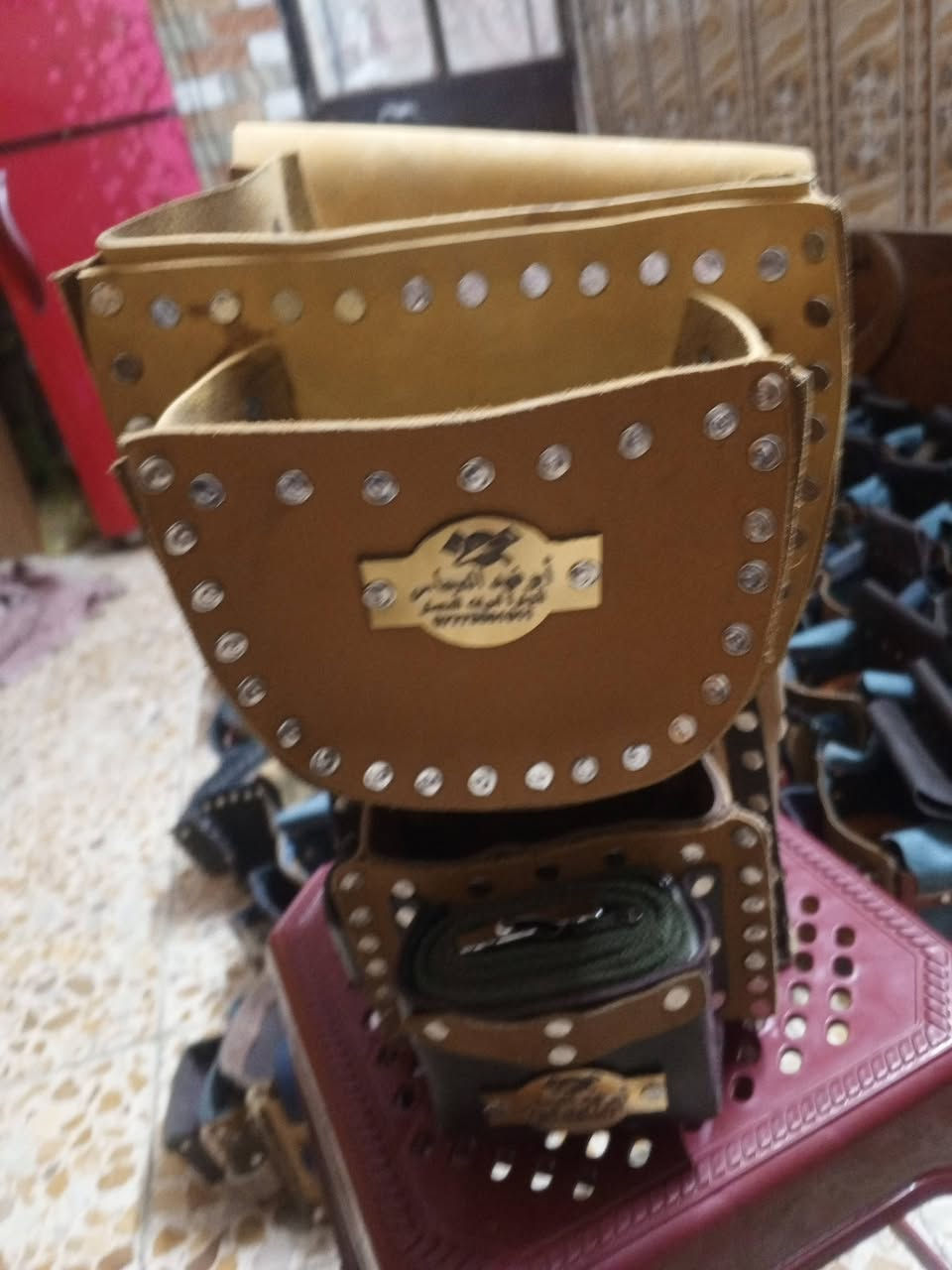 عرض خاص 
صار الطلب يوصلك الباب البيت مجاني 
اسعار مناسبه جدا 🚕توصيل مجاني🚕🇮🇶
 🚕جميع محافظة العراق 🇮🇶
يتوفر لدى ابو ⚒️فهد النجار ⚒️
حراجي جلد طبيعي الاصلي مصري 🇪🇬👜
🔨   ومطارق فولاذ الاصلي مصري 🔨 🇪🇬
واحزمه جلد الاصلي مصري وحماله الجاكوج
🪚ومنشار العملاق 🪚
 ☎️***********،☎️
      *********** ☎️
