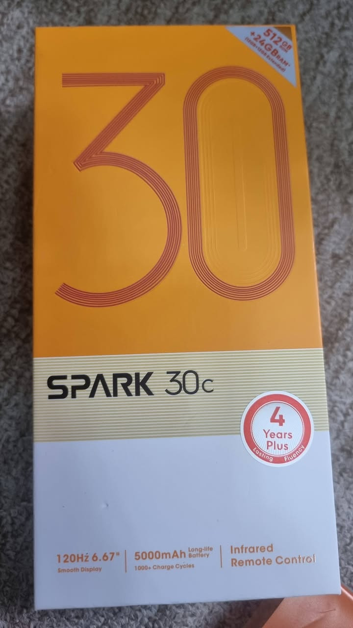 • جهاز تكنو سبارك 30 نسخة خاصة
الشاشة: 6.78 بوصة، IPS LCD، دقة FHD+، معدل تحديث 90Hz
 • المعالج: MediaTek Helio G91
 • الرام والتخزين: 24GB RAM 512G0 تخزين
 • الكاميرات:
 • خلفية: 64MP + عدسة مساعدة
 • أمامية: 13MP
 • البطارية: 5000mAh، شحن سريع 18W
 • النظام: Android 14 مع واجهة HiOS 14
 • مميزات إضافية:
 • بصمة جانبية
 • سماعات ستيريو Dolby Atmos
 • دعم NFC وInfrared
 • مقاومة IP64 (ماء وغبار جزئية)

مكان نجف كوفة ***********
