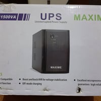 UPS MAXIME 1500W شغال 100٪ وكارتونته موجوده كانما جديد بدلتله بطاريات ...