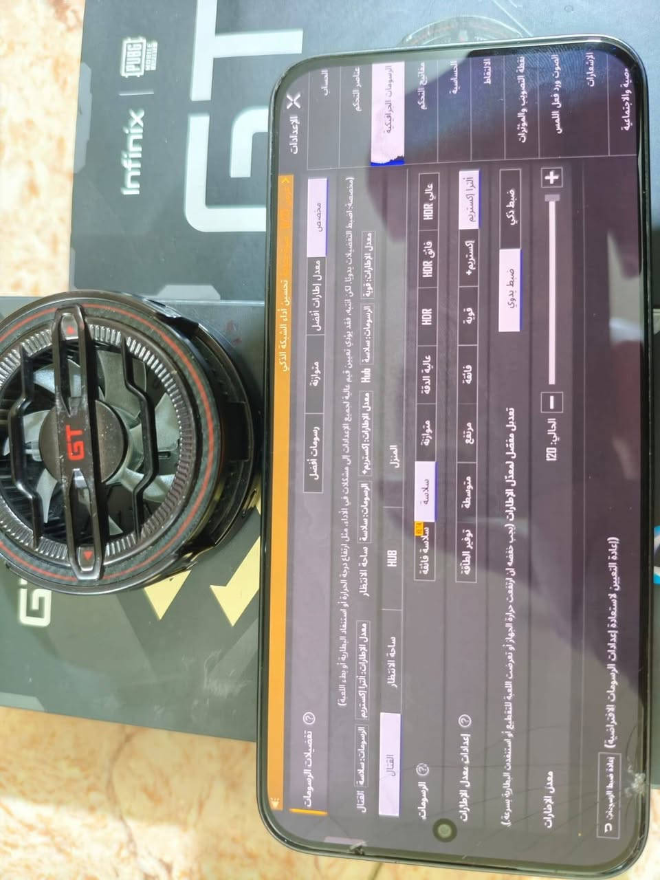 الوحش انفنكس GT30 PRO للبيع معه البكج الخاص بل جهاز
الذاكره 256 

المعالج دايمنستي 8350التمت

الكاميره108📸

البطاريه 5500🔋

سرعه الشحن45واط 40دقيقه يفول

شحن لاسلكي33 مدمج مع المبرد 🥶
الاصدار اندرويد 16 احدث اصدار

يدعم 120 فريم في الببجي بكل سلاسه

الجهاز تاخذه نضيف بس الشاشه مكسوره والكسر موضح بل صور وما مئثر عل لمس ابدن

السعر 300 وبي مجال للشراي مكاني بغداد السيديه
للتواصل واتساب ***********

