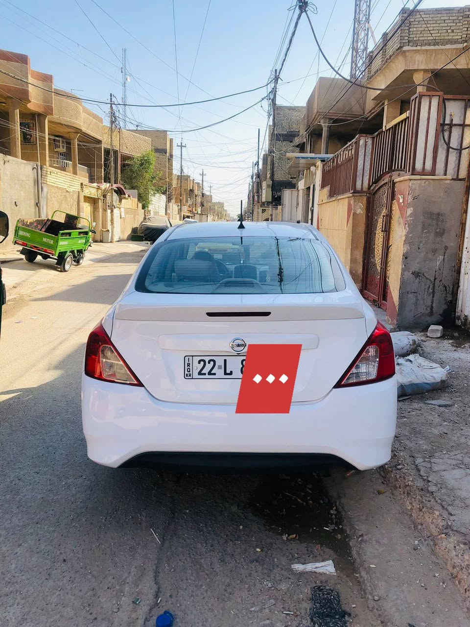 السلام عليكم 
نيسان صني هندي بليتة زركة 
موديل ٢٣ 
ماشية ١٢٤ الف (( شلوووون ما ادري )) 
السيارة خير من الله اقتصادية و مرتبة تاخذها و راسك بارد الله شاهد تبريدها يخبل ثلج 
مكفووولة كير و مكينة 
ضربتها صندوق مبدل 
مكاني شارع فلسطين او سبع ابكار 
***********

