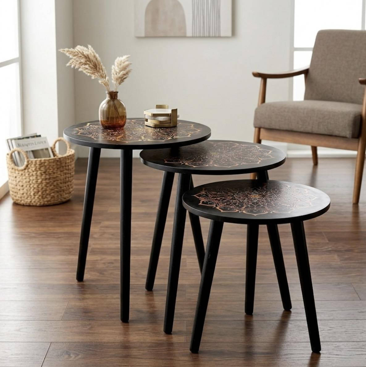 عرض خاصص 💥
3 طاولات عصرية وجميله للمنزل بسعر ( 35 ) الف دينارر فقط وتوصيل مجاني مجانيي لفترة محدوده 

✨ أناقة فنية بلمسة عصرية!

طقم طاولات جانبية دائرية بنقشة ماندالا أنيقة، 3 أحجام مختلفة تناسب أي مساحة 🏡
استخدمها معًا أو بشكل منفصل حسب ذوقك 🔄

تصميم أسود عصري يضيف فخامة ولمسة ديكور مميزة ✨
اختيار مثالي لبيت أنيق ومختلف 🤍
#رمضان_مباركツ #منزلية #العراق #رمضان #مطبخ #بغداد #مطبخي #منزل #اخبار


**إذا كنت صاحب هذا الإعلان وتريد حذفه لأي سبب، رجاءا أرسل رسالة إلى الدعم الفني**