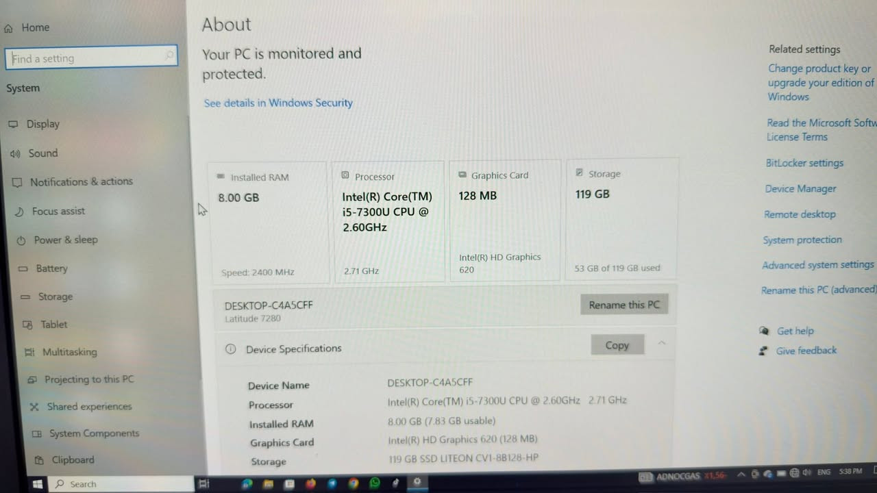لابتوب دل Dell Latitude 7280
كور i5 جيل السابع
التخزين 128 والرام 8
حجم الشاشة 12.5 فول HD
يشحن 66 واط وبطاريتة جداً حلوة

ويندوز 10 يشغل جميع برامج الاوفيس
وجميع برامج التواصل وبعض الالعاب 

باقي التفاصيل كدامكم

اللابتوب زلغ مابي نظيف جداً 

ملحقات جنطة اصلية مع شاحنتة الاصلية

السعر 250 الف وبي مجال بسيط جداً
مكاني البصرة قضاء المدينة 

🚫ماعندي توصيل🚫


**إذا كنت صاحب هذا الإعلان وتريد حذفه لأي سبب، رجاءا أرسل رسالة إلى الدعم الفني**
