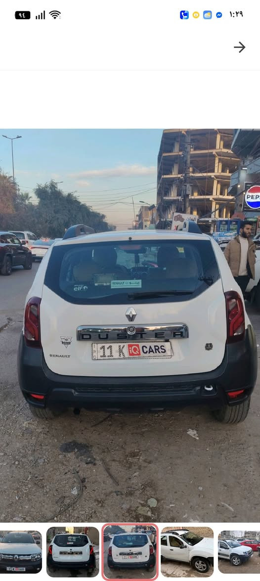 السلام عليكم 
رينو داستر 2018
محرك 2000دوش كير at
السعر 90بيها مجال 
اقتصادية 
ماشية 100 الف 
سيارة مابيها اي نقص 
مابيها صبغ كفالة  فقط بارد 
تحكم ستيرين 
مثبت سرعة 
شاشة وكامرة خلفية 
السيارة احلى بالحقيقة 
بغداد 
*********** واتساب
