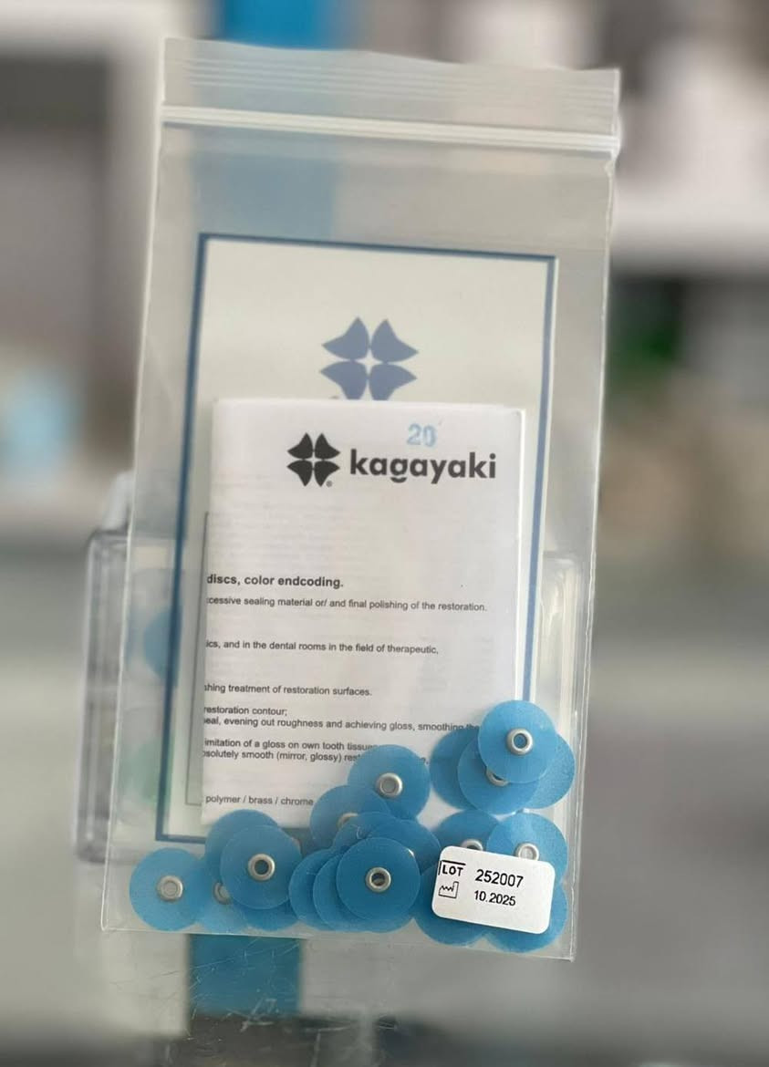 New standard 

Kagayaki disc 

Best quality

Made in Russia 

متوفر الان 

في مكتب Yasser dent 

 العنوان: بغداد _ مدينة الصدر _ مجاور شركة زين 

للاتصال: *********** _ ***********
