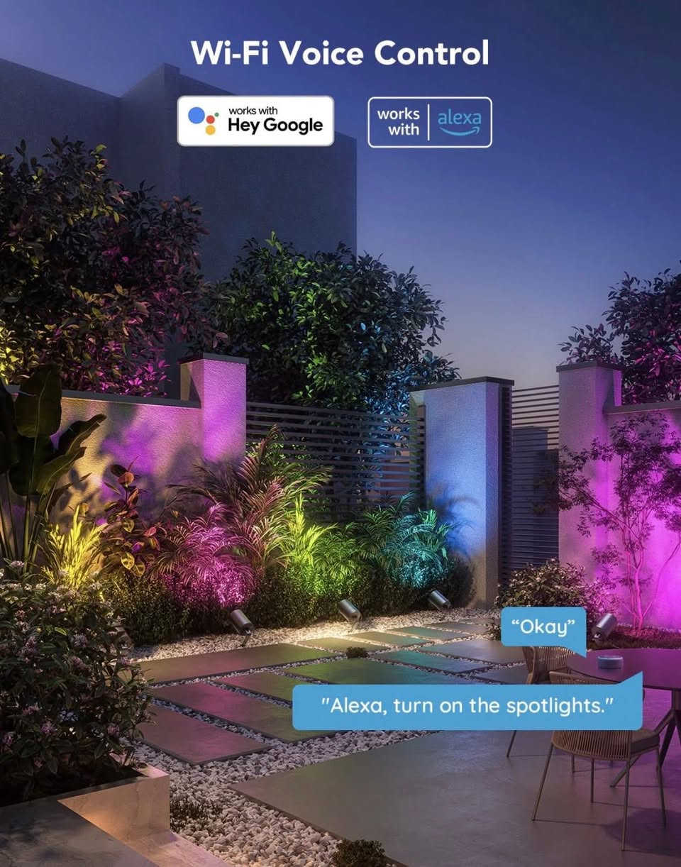 توفر من جديد  كمية جدا محدودة
حوّل حديقتك إلى لوحة فنية مع إضاءة Govee RGBIC Spotlights الذكية! ✨🏡
إذا كنت تبحث عن الفخامة والأداء القوي، طقم كشافات Govee RGBIC Spotlights هو الاختيار الأمثل لواجهة منزلك أو حديقتك.
لماذا تختار موديل H7065 بالذات؟ 🤔
✅ إضاءة خرافية: سطوع يصل إلى 500 لومن للكشاف الواحد، أقوى بمراحل من الإضاءات العادية.
✅ تقنية RGBIC: ميزة الألوان المتعددة في وقت واحد؛ يمكنك جعل كل كشاف بلون مختلف أو اختيار تأثيرات متحركة انسيابية.
✅ تصميم فخم ومتين: الهيكل مصنوع من الألمنيوم عالي الجودة (وليس البلاستيك)، مما يضمن عمرًا أطول ومظهرًا راقيًا.
✅ مقاوم للظروف القاسية: معيار IP65 لمقاومة الأمطار والغبار، وتتحمل درجات الحرارة العالية والبرودة الشديدة.
✅ تحكم ذكي كامل: ارفع يدك عن المفاتيح! تحكم بالألوان، السطوع، والمؤقت (Timer) عبر تطبيق Govee Home من موبايلك (Wi-Fi & Bluetooth).
✅ تفاعل مع الموسيقى: الكشافات تحتوي على حساس صوتي يجعل الإضاءة ترقص مع أنغام الموسيقى في جلساتك الخارجية.
✅ دعم الأوامر الصوتية: متوافق تماماً مع Alexa و Google Assistant


**إذا كنت صاحب هذا الإعلان وتريد حذفه لأي سبب، رجاءا أرسل رسالة إلى الدعم الفني**
