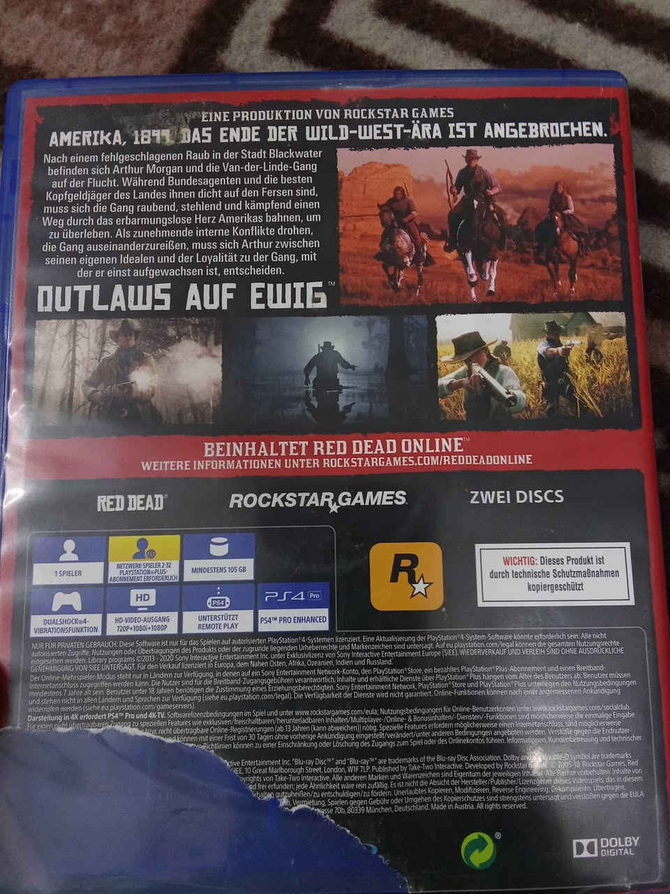 سلام عليكم أقراص بلي 4  للبيع
ريديد ب(25) وذلاست الجزء الثاني (25) عنوان حي اور  متواجد على الوتساب رقم الهاتف 
***********
