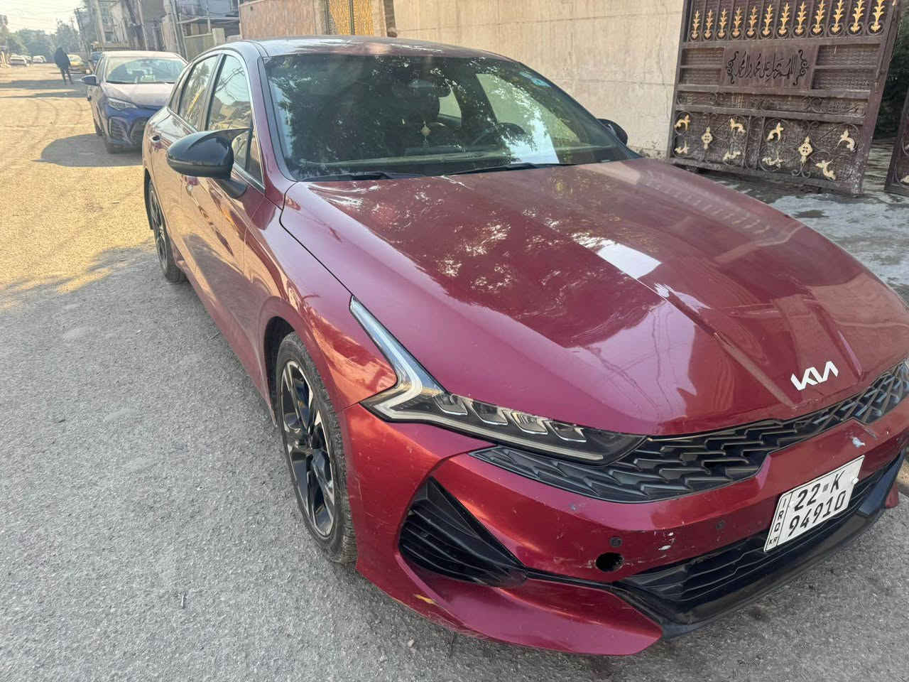 ‏K5  مواصفات جيتي لاين 
موديل 2022 رقم اربيل  وكال او تحويل مضمون 
محرك 1600 تيربو 
اللون احمر
1-بصمه + تشغيل عن بعد 
2-شحن هاتف لاسلكي 
3- قياده ذاتيه ؏ الخطوط السريعه
4- هاند بريك بصمه 
6- مثبت سرعه 
7- اوتو بربك
8- سستم سماعات  Bose 
9-حساس أطارات 
10-بك لايت ليد كامل متصل 
11-شاشة كبيره Gps
12- كامره دواره + حساس خلفي 
13- كير أوتو + عادي
14-شاشه اعطال
15-ويل كورم لونين
16-رادار جانبيه
17-مراقبة النقطة العمياء
18-فول تحكم ستيرن  
19-اشاير بالمري 
21-كشنات جلد اسود 
22-‏ كراسي الامامي كهرباء 
23-لايتات عدسات + لد اصفر
24-نضام قياده أيكو + سبورت +سمارت +نورمال

السعر 165وبيهه مجال قليل 

السياره وارد امريكي حادثها بارد شوي ونص جاملغات خلفيه صبغ  بدون ايرباكات 
رابط الحادث :-  https://bid.cars/en/lot/0-38850848/2022-KIA-K5-5XXG64J2XNG129664
ماشية 75  الف                                                                         المكان بغداد المشتل 
رقم الهاتف *********** بغداد, العراق
