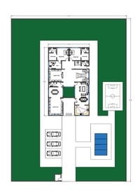 مخطط مزرعة في البوعيثه بمساحة دونم واحد 2500م وبمساحة بناء 375م و مسبح...