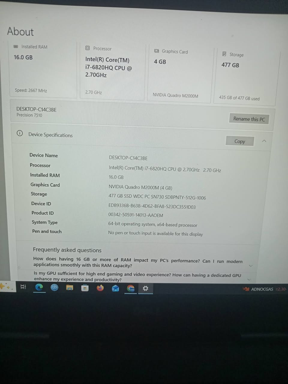 لابتوب Dell Precision 7510 الجيل السادس
مواصفات بالصوره
مع شاحنتهة وحقيبتهة وماوس الأصلي مالهة
السعر ٢٥٠ وبي مجال
الرقم ***********
